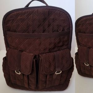 Vera Bradley Quilted Brown Backpack